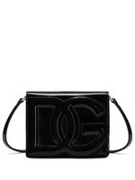 Dolce & Gabbana sac à bandoulière en cuir verni - Noir