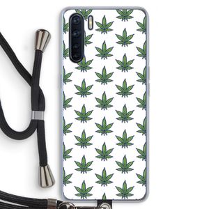 Weed: Oppo A91 Transparant Hoesje met koord