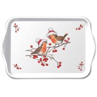 Ambiente tray 13x21cm christmas robins