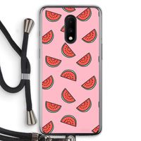 Watermeloen: OnePlus 7 Transparant Hoesje met koord
