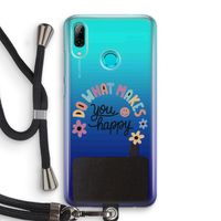 Happy days: Huawei P Smart (2019) Transparant Hoesje met koord
