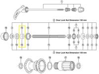 Shimano Afstandsbus links 8 mm