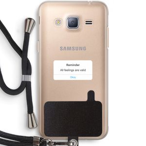 Reminder: Samsung Galaxy J3 (2016) Transparant Hoesje met koord