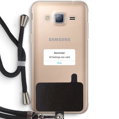 Reminder: Samsung Galaxy J3 (2016) Transparant Hoesje met koord