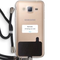 Reminder: Samsung Galaxy J3 (2016) Transparant Hoesje met koord