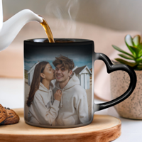 Magische mok met foto en tekst - harthandvat - 325 ml