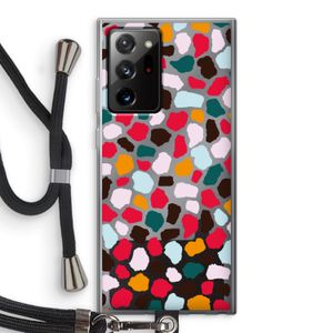 Colored Giraffe: Samsung Galaxy Note 20 Ultra / Note 20 Ultra 5G Transparant Hoesje met koord