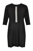 Yoek Jurk met strass | Zwart | Maat L