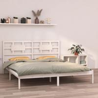 Bedframe massief hout wit 200x200 cm Bedframe massief hout wit 200x200 cm