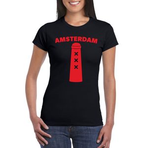 Amsterdammertje shirt zwart dames 2XL  -