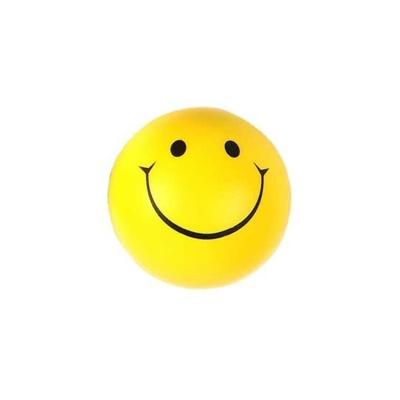 Stressbal Smile Emoticon - geel - D6 cm - lachende Smile Emoticon