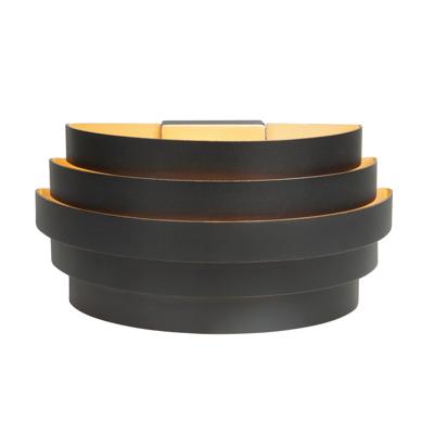 Highlight Design wandlampScudo zwart met goud 25cm - W3641.01