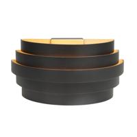 Highlight Design wandlampScudo zwart met goud 25cm - W3641.01