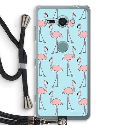 Anything Flamingoes: Sony Xperia XZ2 Compact Transparant Hoesje met koord