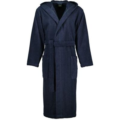 Cawö Cawo Heren Home Badjas met Capuchon Uni 829 XXL blau