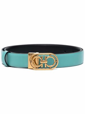 Ferragamo Leren riem - Blauw