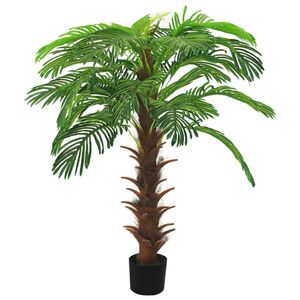 Kunstplant met pot cycaspalm 140 cm groen