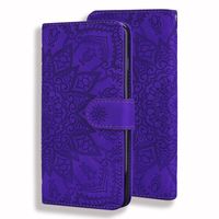 iPhone XR hoesje - Bookcase - Pasjeshouder - Portemonnee - Mandalapatroon - Kunstleer - Paars - thumbnail
