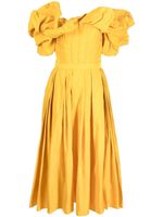 Alexander McQueen robe à col volanté - Jaune