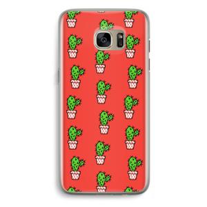 Mini cactus: Samsung Galaxy S7 Edge Transparant Hoesje