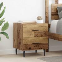 Nachtkastje met lade Oud hout 40 x 35 x 47,5 cm Bewerkt hout
