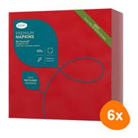 Duni - Bio Dunisoft Servetten Rood 40x40 cm - 6x 60 stuks