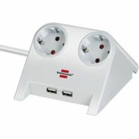 2-voudige Stekkerdoos zonder Schakelaar Brennenstuhl 1153520222 3600 W USB x 2 Desktop (1,8 m)