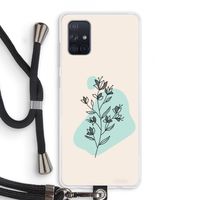 Violets are blue: Samsung Galaxy A71 Transparant Hoesje met koord