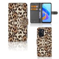 OPPO A76 | A96 | Telefoonhoesje | Met pasjeshouder | Leopard
