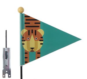 PexKids Beveiligingsvlag tiger green met tijgerprint