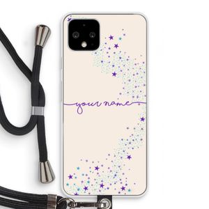 Sterren: Pixel 4 Transparant Hoesje met koord