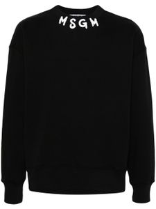 MSGM sweat en coton à logo imprimé - Noir