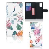 Samsung Galaxy A02s | M02s | Telefoonhoesje | Met pasjeshouder | Bird Flowers Samsung Galaxy A02s | M02s | Telefoonhoesje | Met pasjeshouder | Bird Flowers