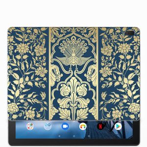 Lenovo Tab E10 Siliconen Hoesje Beige Flowers