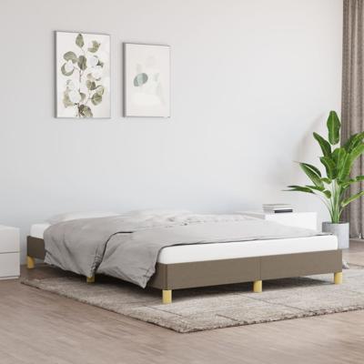 Bedframe zonder matras stof taupe 160x200 cm
