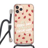 Don't forget to have a great day: iPhone 11 Pro Max Transparant Hoesje met koord