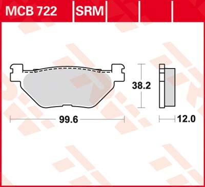 TRW Remblokken, en remschoenen voor de moto, MCB722SRM Sinter maxi scooter