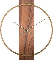 NeXtime NE-3195BR Wandklok 50.8x58.2x4.3, Hout/Steel, Bruin