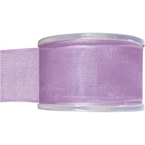 Hobby/decoratie sierlint - lila paars - organza - 4 cm x 20 meter