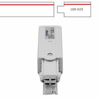 Aansluitadapter voor een spanningsrail links wit 169-025