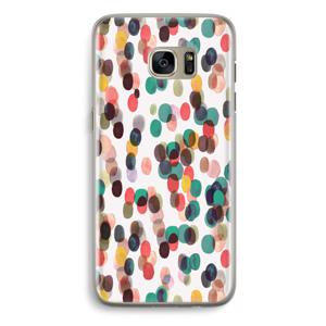 Tropical Dots: Samsung Galaxy S7 Edge Transparant Hoesje