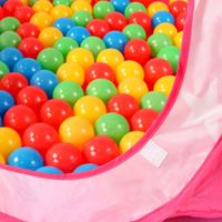 Kinderspeeltent met 100 ballen - voor binnen en buiten - inclusief draagtas - Roze - thumbnail