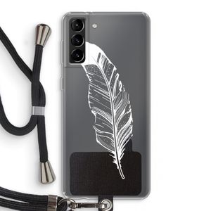 Pluim: Samsung Galaxy S21 Plus Transparant Hoesje met koord
