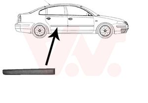 Sier- / beschermingspaneel, deur VAN WEZEL, Inbouwplaats: Rechts achter, u.a. für VW