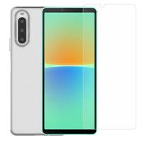 Saii 2-in-1 Sony Xperia 10 IV TPU-hoesje en schermbeschermer van gehard glas - thumbnail