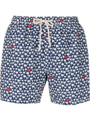 MC2 Saint Barth short de bain à imprimé graphique - Bleu