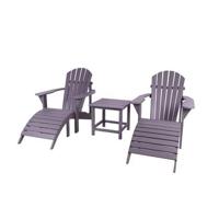 MaximaVida Montreal adirondack tuinstoel set - grijs