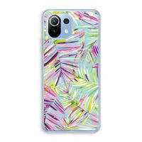 Tropical Palms Blue: Xiaomi Mi 11 Lite Transparant Hoesje