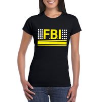 Politie FBI logo t-shirt zwart voor dames