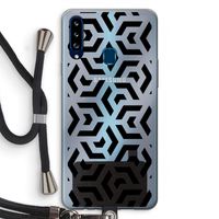 Crazy pattern: Samsung Galaxy A20s Transparant Hoesje met koord